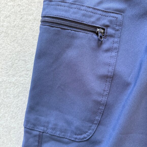 Cherokee Luxe Womens Scrub Pants CK065A Navy Blue M Elastic Waist Utility Pocket - Picture 2 of 6